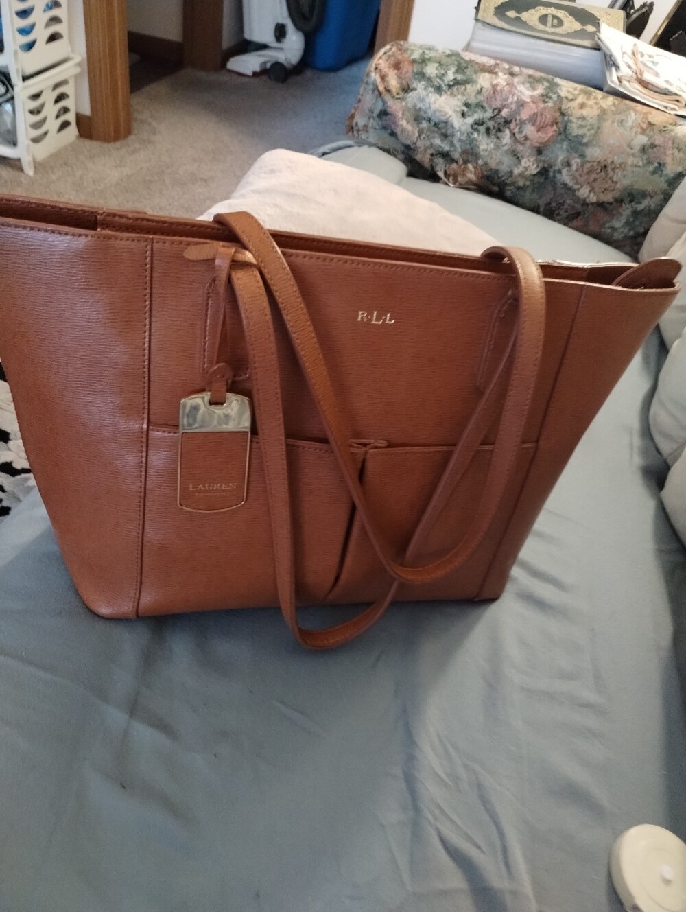 Ralph Lauren Brown Leather Zip Tote - Picture 2 of 10